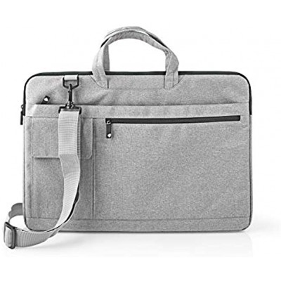 NEDIS Notebook Bag for 17-18-inch Laptops with Anti-Shock Padding Shoulder Strap & 8 Pockets Grey