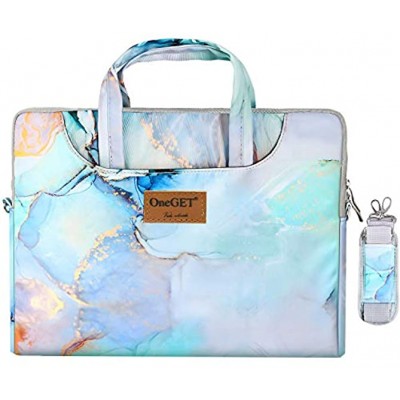 OneGET Laptop Shoulder Bag Compatible with 13-13.3 inch MacBook Pro MacBook Air Notebook Computer,Watercolor Painting Marble Bag with Pocket 13-13.3Inch SL02