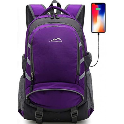 ProEtrade Laptop Backpack ,Business Work Travel Rucksack Bag  Anti Theft College School Backpack with USB Charging Port ,Computer Backpack Fits 15.6 Inch Laptop Gifts for Women & MenPurple
