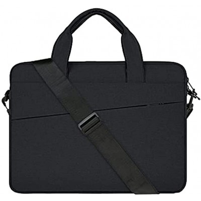 RAINYEAR 14 Inch Laptop Sleeve Shoulder Bag Compatible with 14" Notebook Computer Chromebook Polyester Messenger Bag Carrying Case Briefcase for Men Women,Black