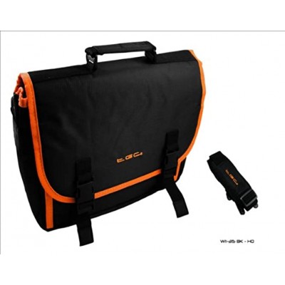 New Black & Hot Orange trim Messenger Style Carry Case Bag for  Kindle HD Paperwhite Tablet