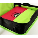New Jet Black & Electric Green Trims & Linings Deluxe Twin Compartment Shoulder Carry Case Bag for the Kindle Fire HD 16 & 32 GB Paperwhite Tablet Cover & Accessories