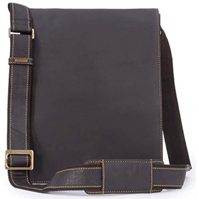 VISCONTI Messenger Shoulder Bag Genuine Leather Tablet iPad Kindle Large Organsier Office Work Shoulder Bag 18410 JASPER Mocha
