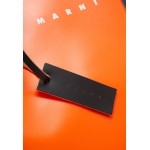 Marni TRIBECA UNISEX - Tote bag - carrot/black/orange
