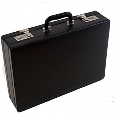 Freelogix Executive Faux Leather Briefcase Laptop Attache Black