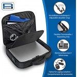 PEDEA Premium Clamshell Laptop Bag Case 13.3 inch with shoulder strap and sturdy protective frame black