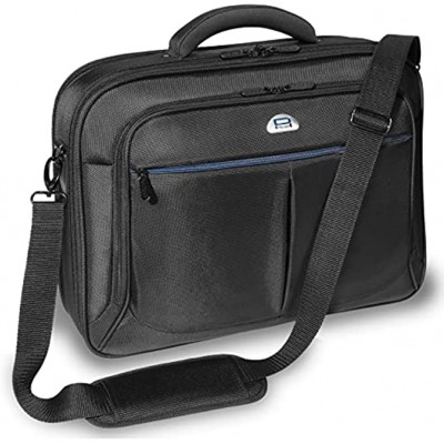 PEDEA Premium Clamshell Laptop Bag Case 15.6 inch with shoulder strap and sturdy protective frame black