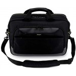 Targus CityGear Laptop Satchel Briefcase Messenger Bag 15.6-Inch Best for Commuters and Business Travellers Fits Laptop Black Grey TCG460EU