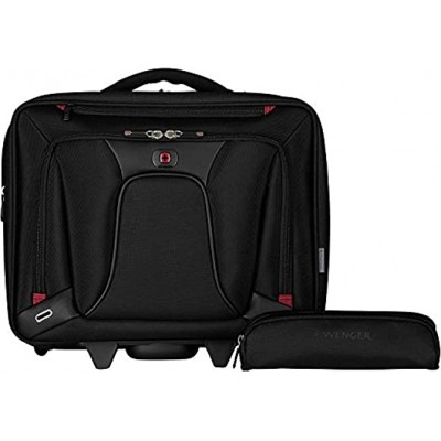 Wenger Transfer Wheeled Laptop Briefcase Fits up to 16″ Laptop up to 10″ Tablet 20 l Unisex Ideal for Office Business Uni School Black