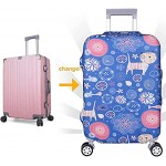 AMIJOUX Women Travel Luggage Cover Lnti-scratch Suitcase Travel Suitcase Protector Includes Luggage Tag Color Cat Elastic Protective Washable Luggage Cover With Concealed ZipperS