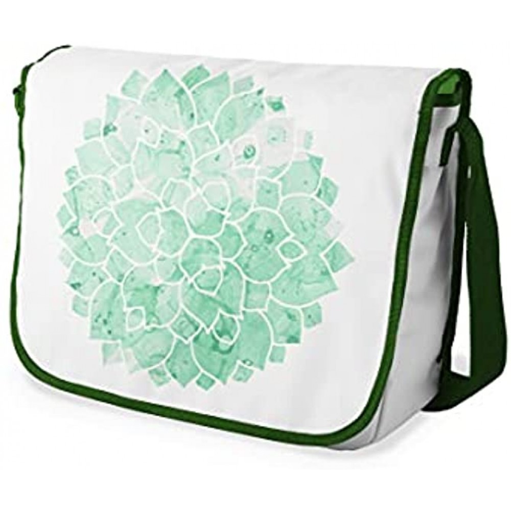 Bonamaison Digitally Printed Messenger School Bag with Khaki Strap for Students Cross Body Bag Courier Bag Shoulder Bag for School Back to School Size: 29x36 cm