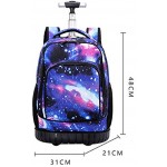 BOZONLI Trolley School Bags for Boys Girls Children's Backpacks Rucksack with Wheels Detachable Trolley Backpack for School Students