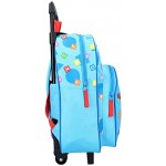 Cocomelon Kids Travel Backpack School Trolley Roller Wheeled Bag