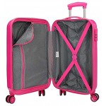Disney Enjoy Minnie Pink Cabin Suitcase 34 x 55 x 20 cm Rigid ABS Combination Lock 34 Litre 2.6 kg 4 Double Wheels Hand Luggage