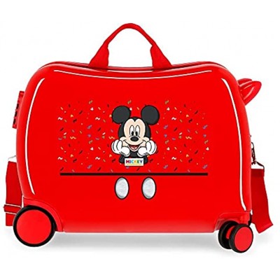 Disney It's a Mickey Thing Children's Suitcase Red 50 x 38 x 20 cm Rigid ABS Side Combination Lock 34L 1.8 kg 4 Wheels Hand Luggage
