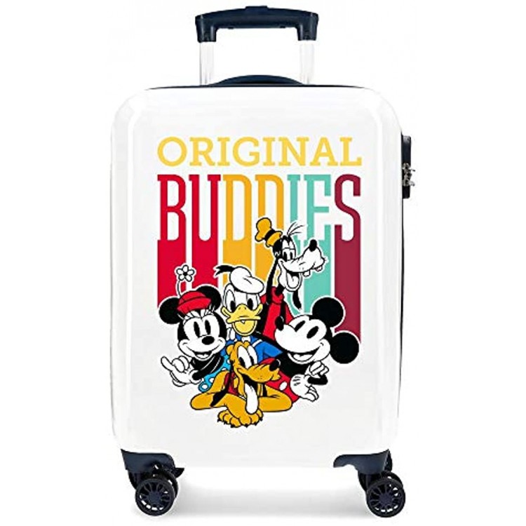 Disney Mickey Original Buddies Blue Cabin Suitcase 38x55x20 cm Rigid ABS Combination lock 34 Litre 2.6 Kg 4 Double Wheels Hand Luggage