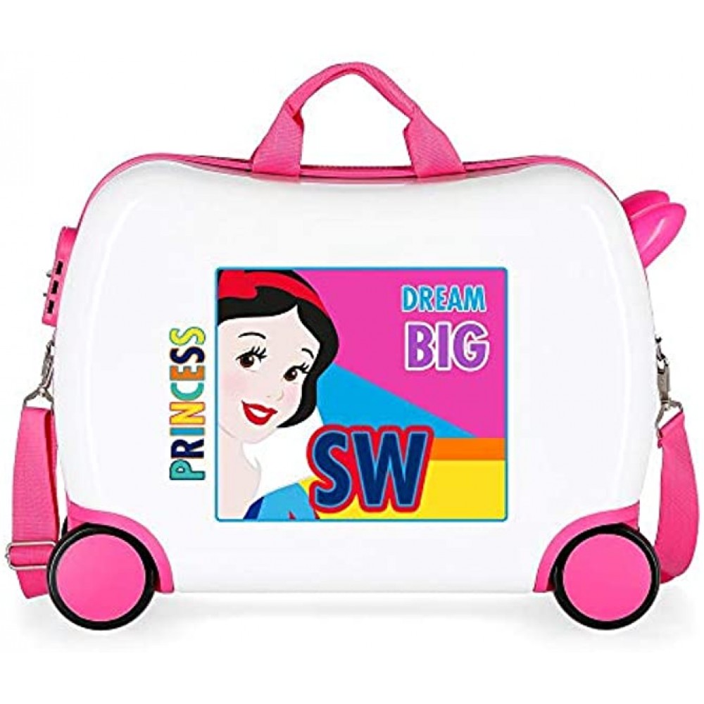 Disney Princess Multicoloured Kids Rolling Suitcase 50 x 38 x 20 cm Rigid ABS Combination Lock 34 Litre 2.3 kg 4 Wheels Hand Luggage