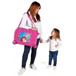 Disney Princess Pink Kids Rolling Suitcase 50 x 38 x 20 cm Rigid ABS Combination Lock 34 Litre 2.1 kg 4 Wheels Hand Luggage