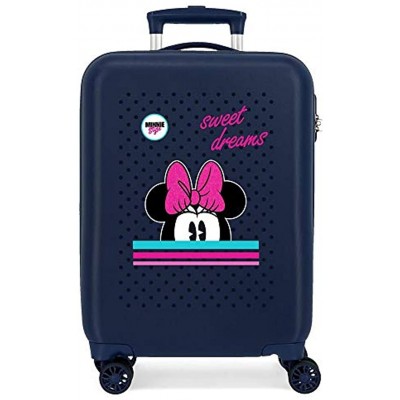 Disney Sweet Dreams Minnie Blue Cabin Suitcase 38x55x20 cm Rigid ABS Combination lock 34 Litre 2.6 Kg 4 Double Wheels Hand Luggage