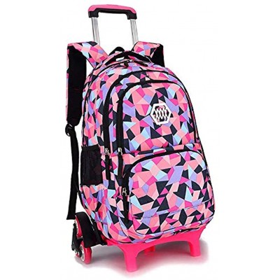 Kids Backpack Trolley Bag Girls Boys School Bag Children's Backpack Rolling Backpack with six Wheels Black,6 Wheels