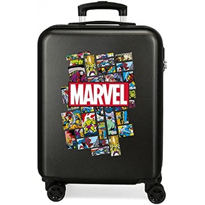 Marvel Avengers Cabin Luggage Black 38 x 55 x 20 cm Rigid ABS Lateral Combination Lock 34 L 2.6 kg 4 Double Wheels Hand Luggage