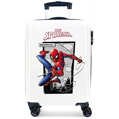 Marvel Spiderman Action Blue Cabin Suitcase 37 x 55 x 20 cm Rigid ABS Combination Lock 34 Litre 2.6 kg 4 Double Wheels Hand Luggage