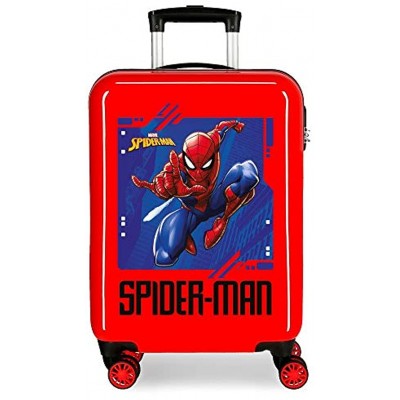 Marvel Spiderman Street Red Cabin Suitcase 37 x 55 x 20 cm Rigid ABS Combination Lock 34 Litre 2.6 kg 4 Double Wheels Hand Luggage