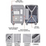 PALHERU Kids Trolley Hand Luggage Large Capacity Rolling Trolley Suitcase Travel Rolling Luggage Built-In TSA Customs Code Lock Fits for Travel School Daily Using,White