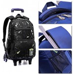 XFentech School Bag Kids Waterproof Travelling Trolley Backpack Nylon Luggage,Black Green,One Size