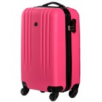FERGÉ Luggage Set 3 Piece Hard Shell Travel Trolley Marseille Suitcase Set 4 Spinner Wheels Pink