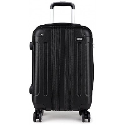 Kono 28 Inch Large Hard Shell Luggage Lightweight ABS 4 Wheels Spinner Business Trip Trolley Case Suitcase Black