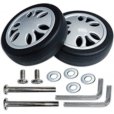 Luggage Suitcase Replacement Wheels OD 60 2.36'' Axles 50mm Repair Set for Luggage Suitcase Trolley 360° Mute Universal Double Wheel 50x15x6.1mm