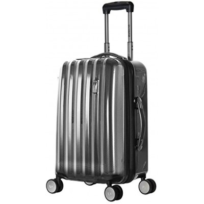 Olympia Luggage Titan 21 Inch Expandable Carry-On Hardside Spinner Black One Size