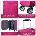 Regent Square Travel Expandable Softside Luggage Set with Spinner Goodyear Wheels Set of 2 Pieces Soft Case Fuchsia