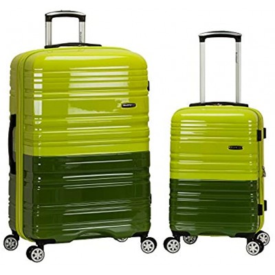 Rockland 20" 28" 2 Pc Expandable Polycarbonate Spinner Set 2Tonegreen
