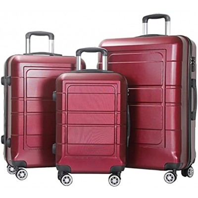 Spexlb Sets Suitcases with Wheels Bag Carry on Luggage Red 20 24 28 inch Luggage Luggage Sets Suitcase Suitcases with Wheels Carry on Bag Carry on Luggage