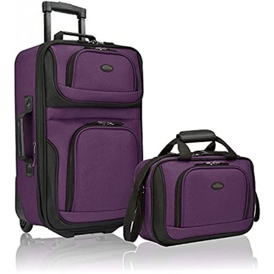 U.S. Traveler Rio Rugged Fabric Expandable Carry-on Luggage Set Purple 2-Piece Set Rio Rugged Fabric Expandable Carry-on Luggage Set