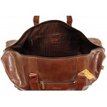 ASHWOOD Genuine Leather Holdall Large Overnight Travel Business Weekend Gym Sports Duffle Bag 2070 Chestnut