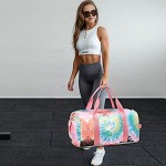 CAMTOP Travel Duffel Bag Women Girls Sport Gym Tote Weekender Overnight Carry-On Bag 2020 Tie Dye Spiral Black-1,