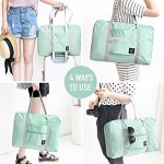 Foldable Duffles Bag for Women & Men Waterproof Lightweight Travel Bag for Sport Gym Vacation（Style 1-Mint）
