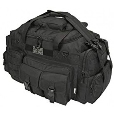 Kombat Tactical Saxon Holdall 50 Litre Black Police Patrol Holdall Duffle Pack Security Special Forces