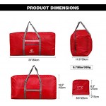 REDCAMP Foldable Extra Large Duffle Bag 100L 31 Inch Lightweight Travel Duffel Bag with Adjustable Strap for Men Women Black Dark Blue Red