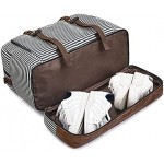 S-ZONE 50L Travel Sports Duffle Men Gym Bag Canvas Weekender Overnight Carryon Duffel with Shoes Laptop Compartment