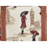 Signare Tapestry Large Duffle Bag Overnight Bags Weekend Bag for Women with London Designs Miss London BHOLD-MSLN
