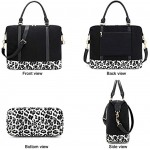 Women Weekender Bag Carry on Travel Duffle Tote in Trolley Handle 287 White Leopard-Black Modern Fitted