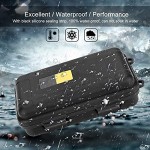Alomejor Dry Box Survival Storage Box Pressure-Proof Dust-proof Outdoor Survival Equipment Sealed Container Box for Outdoor SurvivalBlack Small