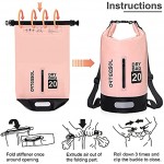arteesol Dry Bag 5L 10L 20L 30L Wet Bag Waterproof Bag with Phone Pouch Double Shoulder Strap Backpack for Travelling Fishing Cycling Kayaking Swimming Boating Beach