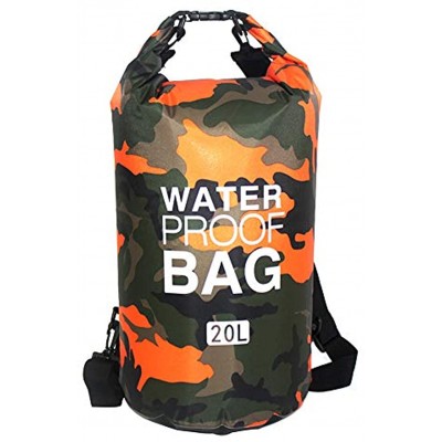 Camping Waterproof Bag Boat Dry Bags Floating Dry Backpack Lightweight Dry Sack for Fishing Accessories Beach Boating Fishing Kayaking Swimming 20l Orange