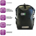 COR Surf Waterproof Dry Bag Backpack 25L and 40L with Padded Laptop Sleeve 40L Black