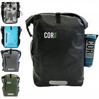 COR Surf Waterproof Dry Bag Backpack 25L and 40L with Padded Laptop Sleeve 40L Black